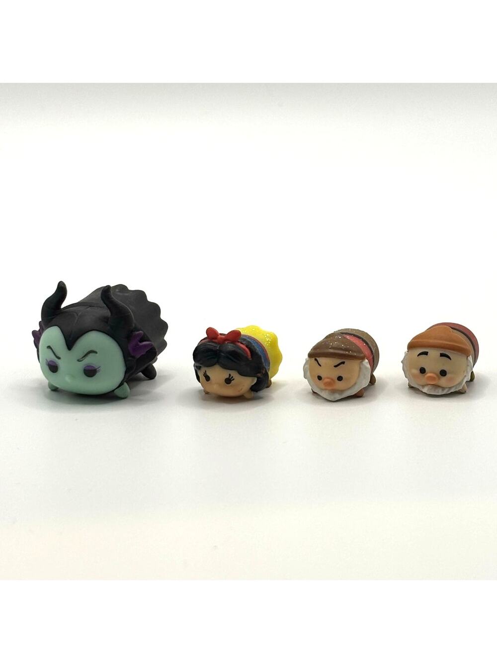 Disney Tsum Tsum Lot of 4 from Snow White, Size Medium & Large, EUC